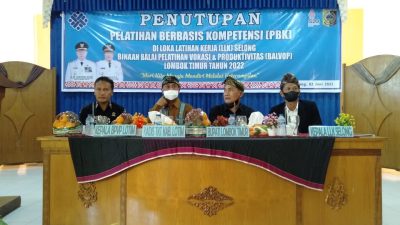 Penutupan Pelatihan 320 Peserta Tahun 2022 di LLK Selong, Kepala LLK: Kita Atasi Pengangguran