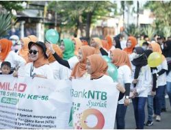 Momen Ulang Tahun ke-58, Bank NTB Syariah Cabang Sumbawa Gelar Jalan Sehat