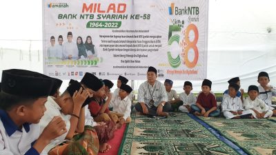 Milad ke-58 Bank NTB Syariah Cabang Loteng Santuni 58 Anak Yatim