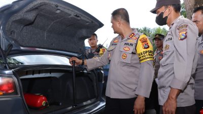 Jelang Pilkades Serentak, Kapolres Lombok Tengah Periksa Kesiapan Kendaraan Dinas