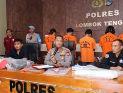 Gelar Konferensi Pers, Polres Lombok Tengah Ungkap Kasus Pencurian Kabel PJU