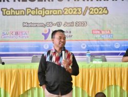 Jadi Narasumber Penerimaan Siswa Baru SMK 3 Mataram, Kadis Kominfotik NTB Ajak Siswa Bijak Bermedia Sosial
