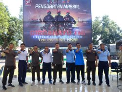 Menyambut HUT Ke-78 TNI, Danrem 162/WB Laksanakan Senam Bersama dan Bakti Sosial