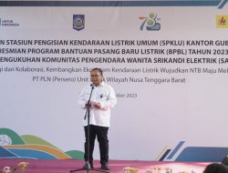 PLN UIW NTB Resmikan SPKLU di Kantor Gubernur NTB Dukung Komunitas Pengguna Kendaraan Listrik
