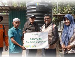 Bank NTB Syariah Berikan Bantuan 30 Unit Tandon Air untuk Atasi Krisis Kekeringan di Lombok Utara