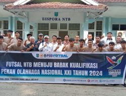 Berharap Lolos ke PON 2024, Kadispora NTB Lepas Keberangkatan Tim Futsal Pra PON NTB