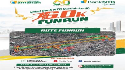 Milad ke-60 Bank NTB Syariah Hadirkan Keceriaan dengan Fun Run 6K!