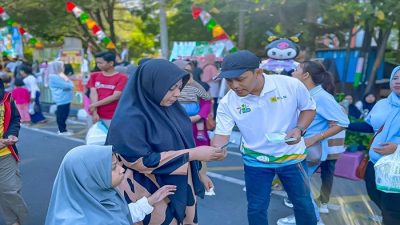 Ratusan Pengunjung Meriahkan Sosialisasi Promo “Belanja Nyaman, Listrik Aman” di Car Free Day Udayana