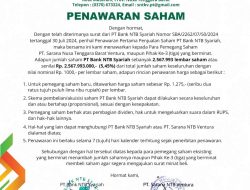 Bank NTB Syariah Luncurkan Penawaran Saham 5,45%: Peluang Investasi Strategis bagi Investor