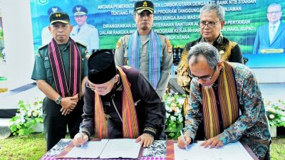 Dari Pinjaman Syariah hingga Traktor: Bank NTB Syariah dan Pemda KLU Bangun Fondasi Ekonomi Rakyat dan Ketahanan Pangan