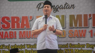 Peringatan Isra’ Mi’raj, Gubernur Iqbal Ajak Warga NTB Perkuat Iman dan Kepedulian Lingkungan